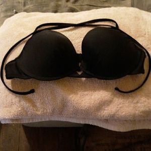Black XL Tie- Back Bikini Top Xhilaration